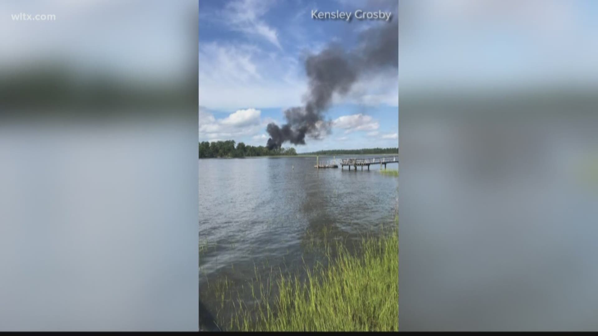 The Beaufort County Sheriff's office says the pilot is being evaluated for injuries.