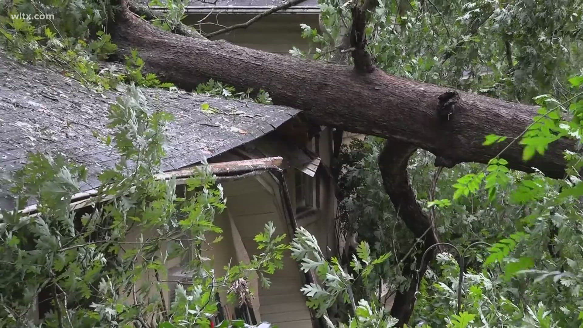 The storm first brought flooding, and then high winds that triggered power outages and damage to homes and roads.