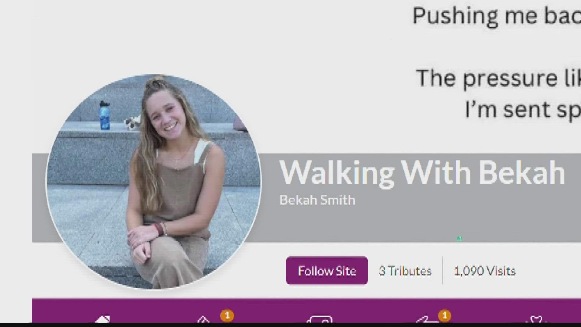 According to the family's Caring Bridge website, Bekah Smith will be flown to Atlanta on Wednesday, where she will be admitted to the Shepherd Center.