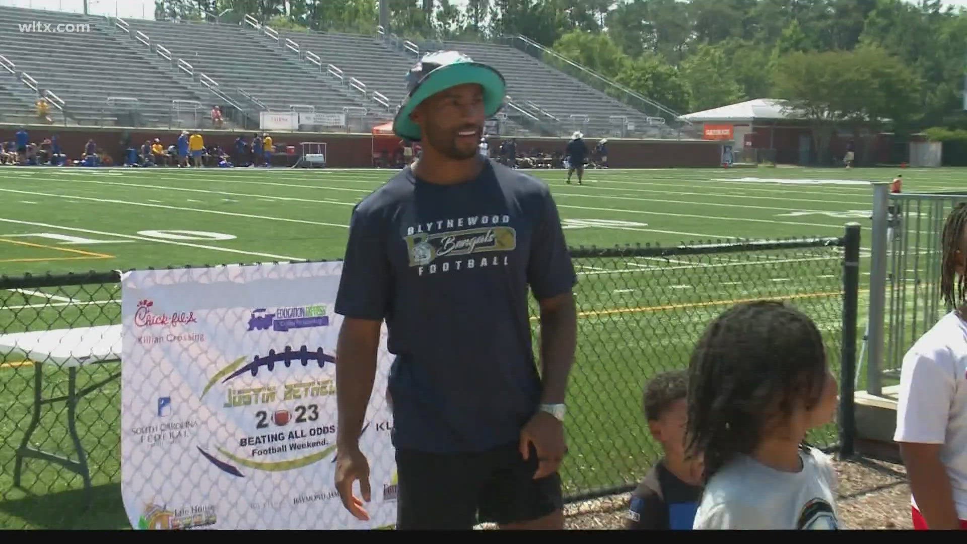 Current Miami Dolphins defensive back and Blythewood grad Justin Bethel was back at home over the weekend to host his football camp and 7 on 7 tournament.