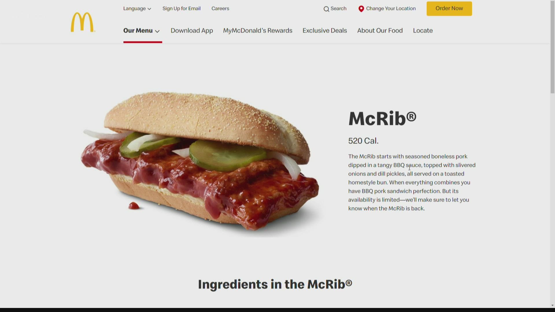 After months off the menu, McDonald's is set to bring back one of its most-talked about foods. The McRib is making a comeback later this year.