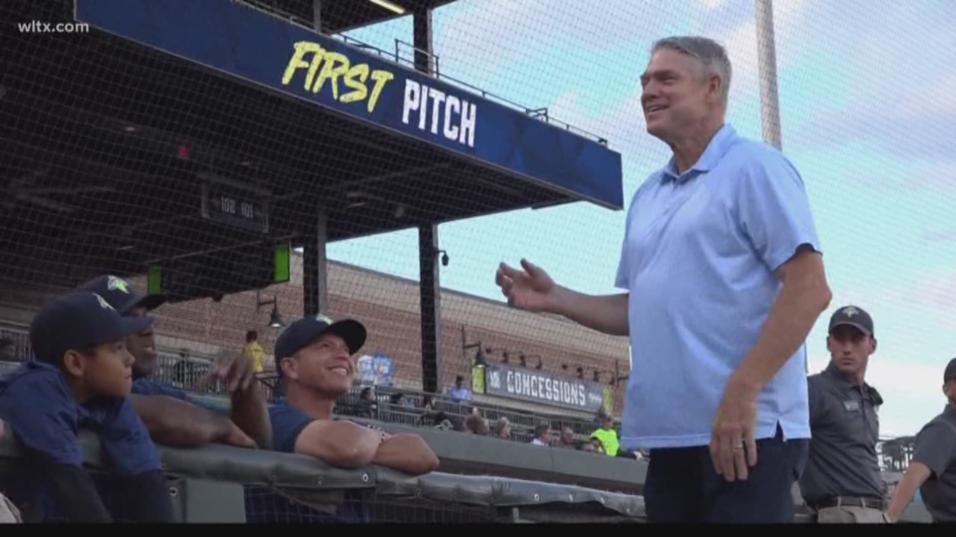 Former Atlanta Brave Dale Murphy, one of the all-time greats of the game, was in town as a special guest of the Columbia Fireflies.
