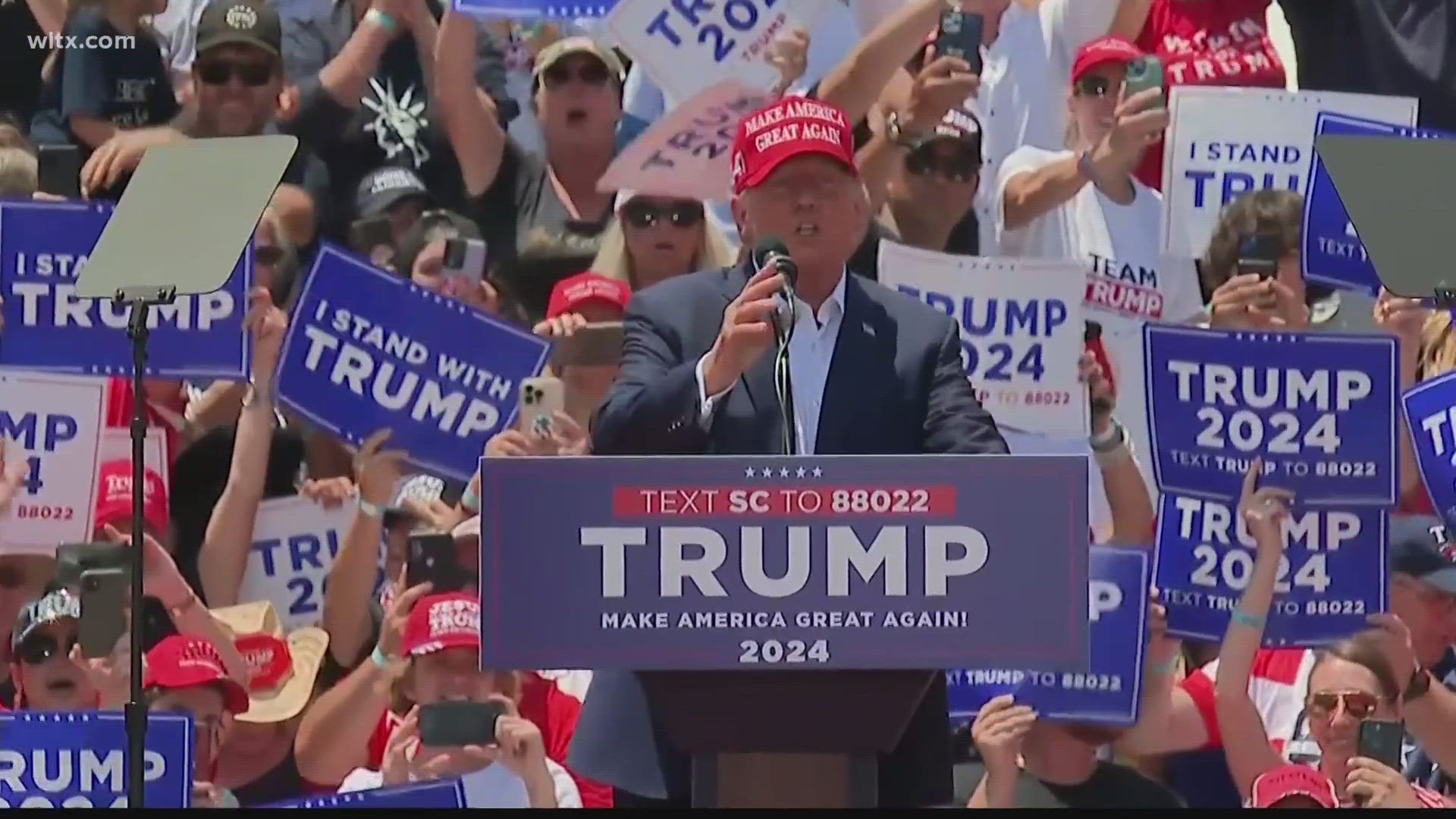 Former President Donald Trump held a large rally in South Carolina, attracting a significant crowd and showcasing his appeal to supporters in the GOP primary race.