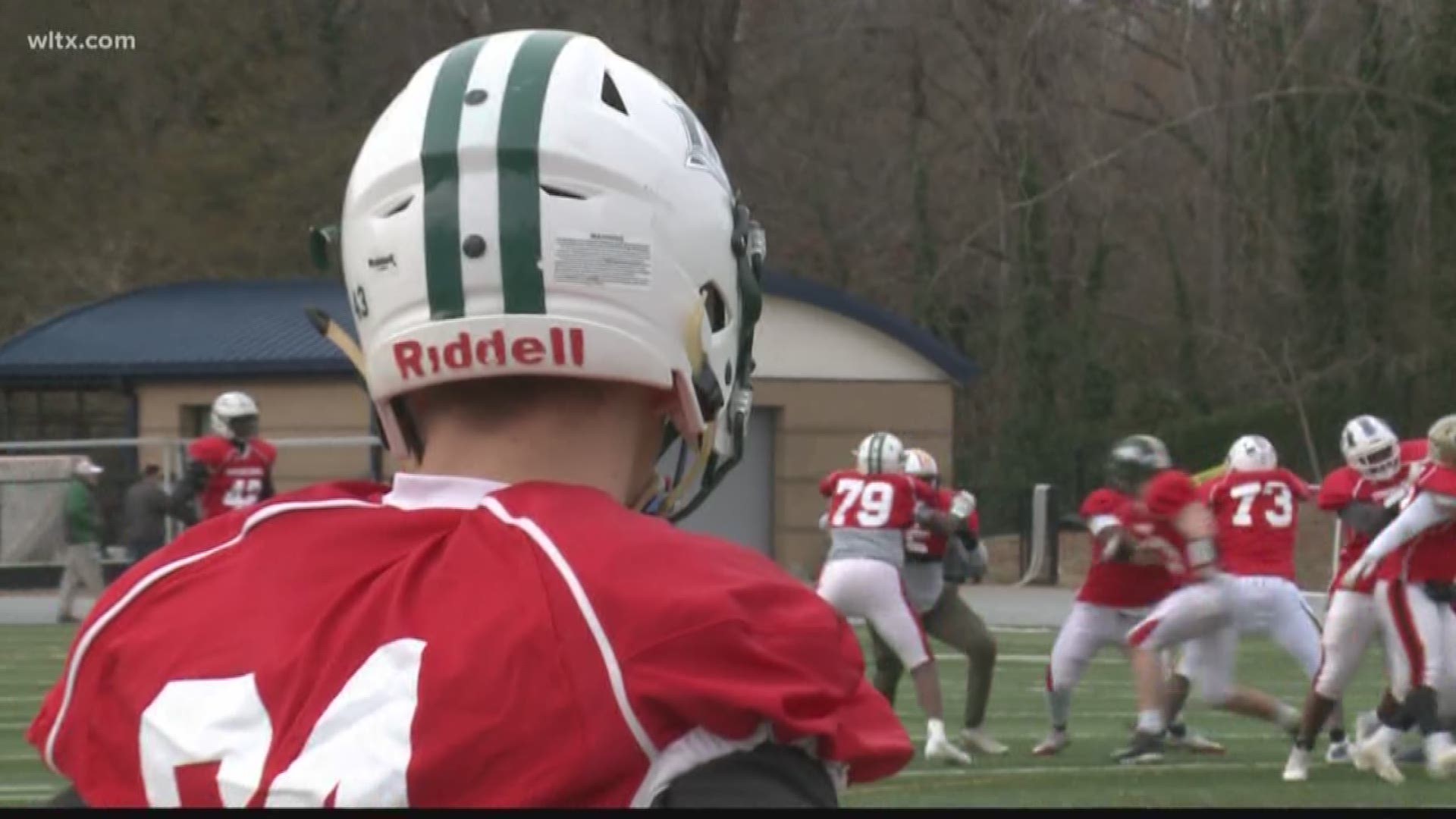 This Dutch Fork Duo is in the midst of Shrine Bowl practice in Spartanburg.