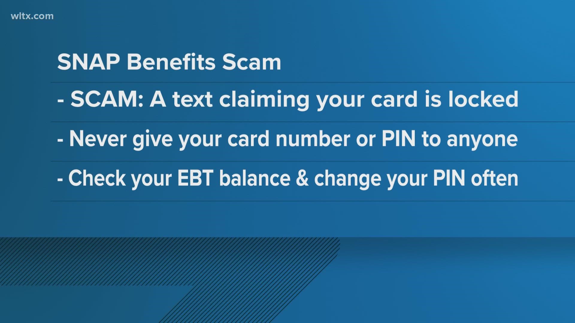 A texting scam is targeting those with SNAP benefits.  Understand the department will never text you.