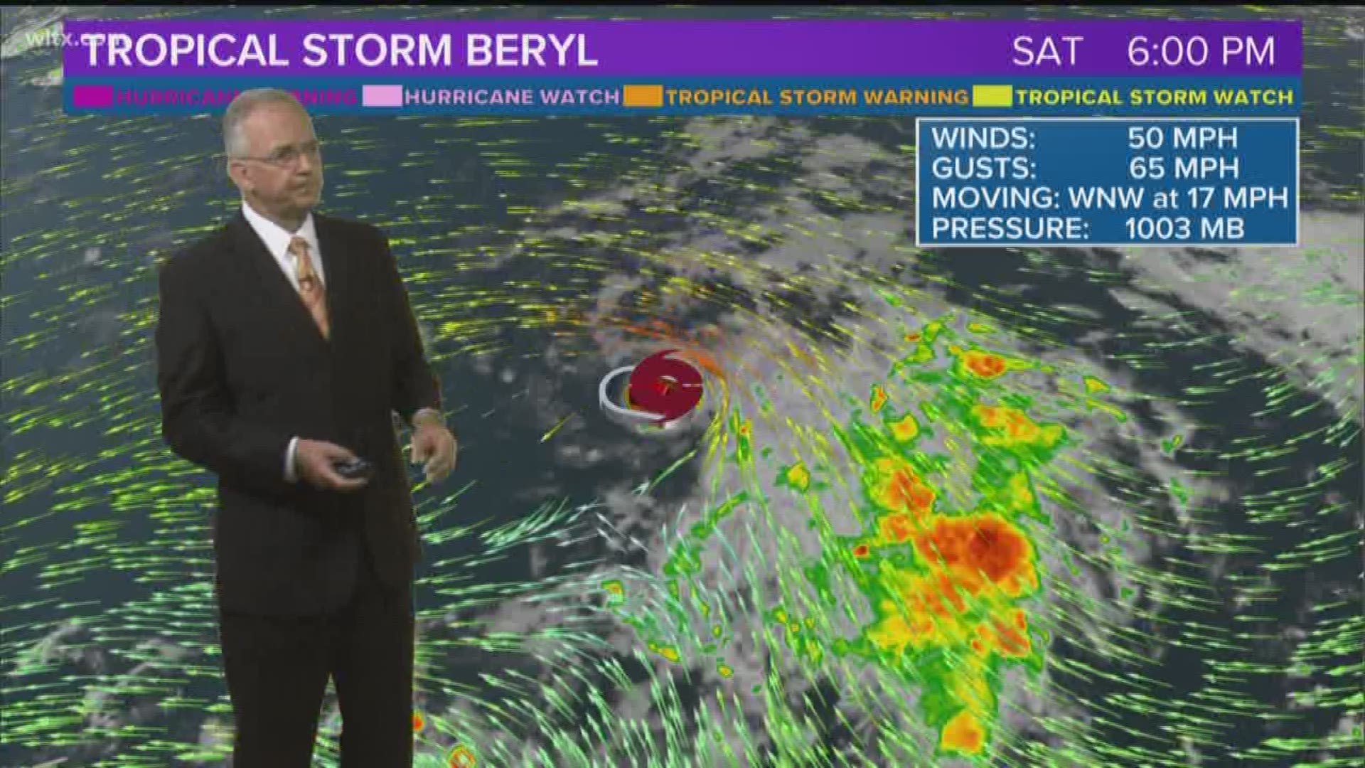 News19 Chief Meteorologist Jim Gandy provides an update on Tropical Storm Beryl.