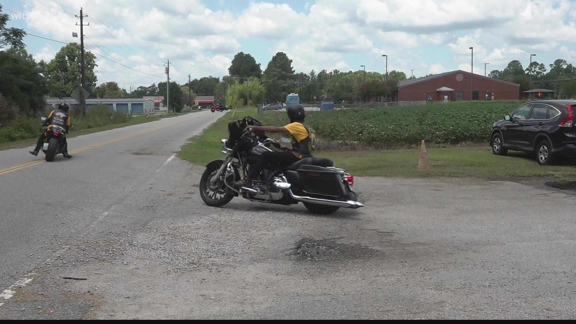 Motorcycle groups from across the Midlands headed to Bishopville to help raise money for the Lee County Council on Aging.