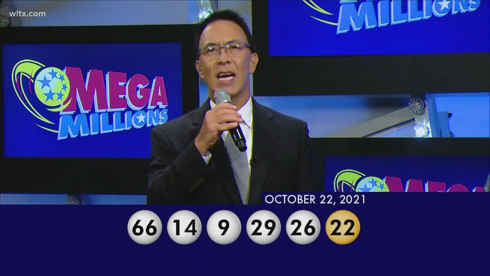 These are the winning MegaMillions numbers for Friday October 22, 2021