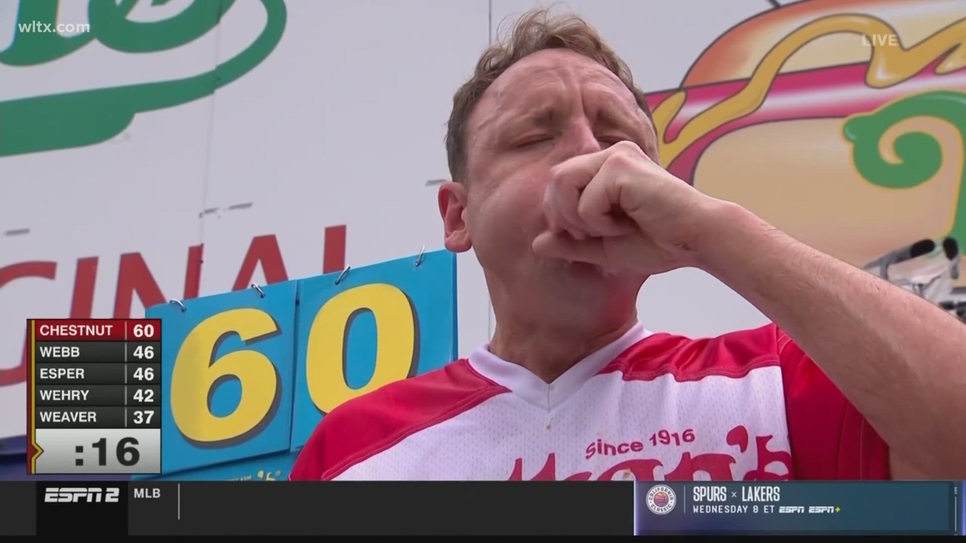 Joey Chestnut Eats 62 Hot Dogs to Claim 16th Title in Nathan's