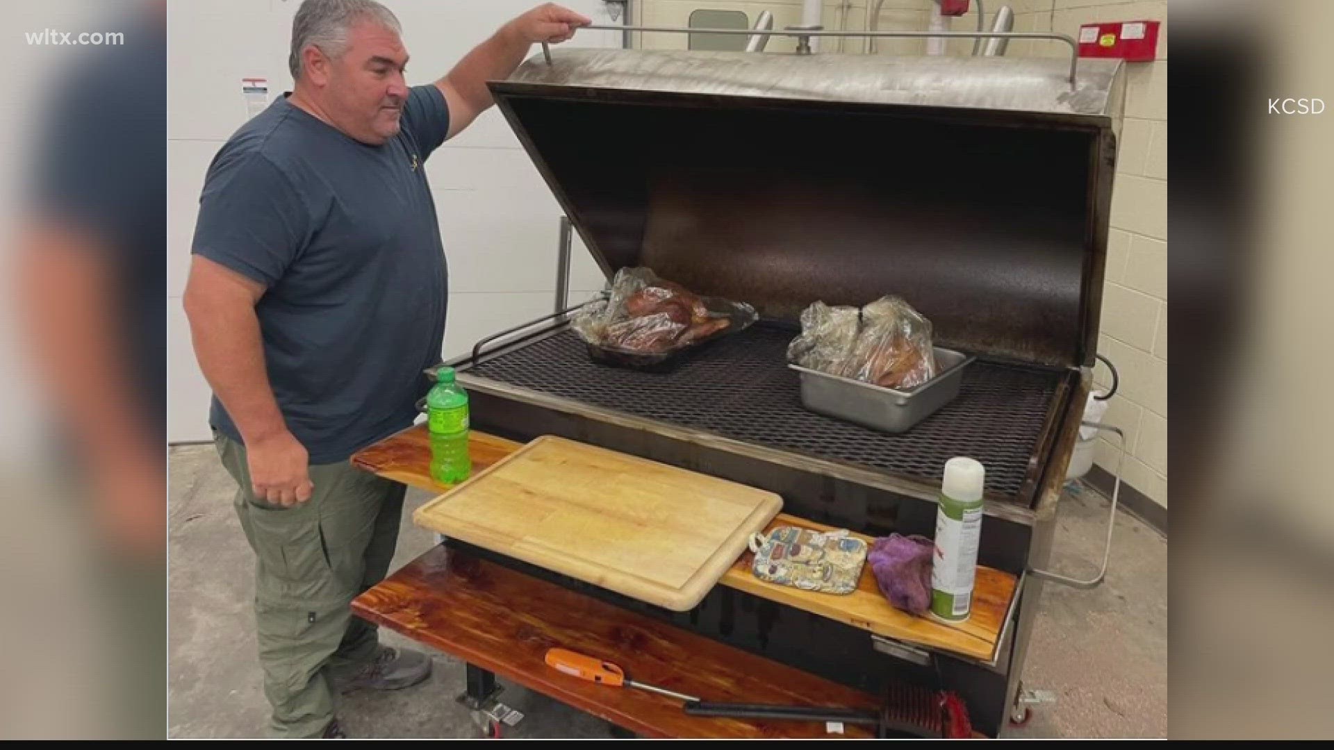 Working on holidays, First Responders still find time to enjoy a holiday meal.