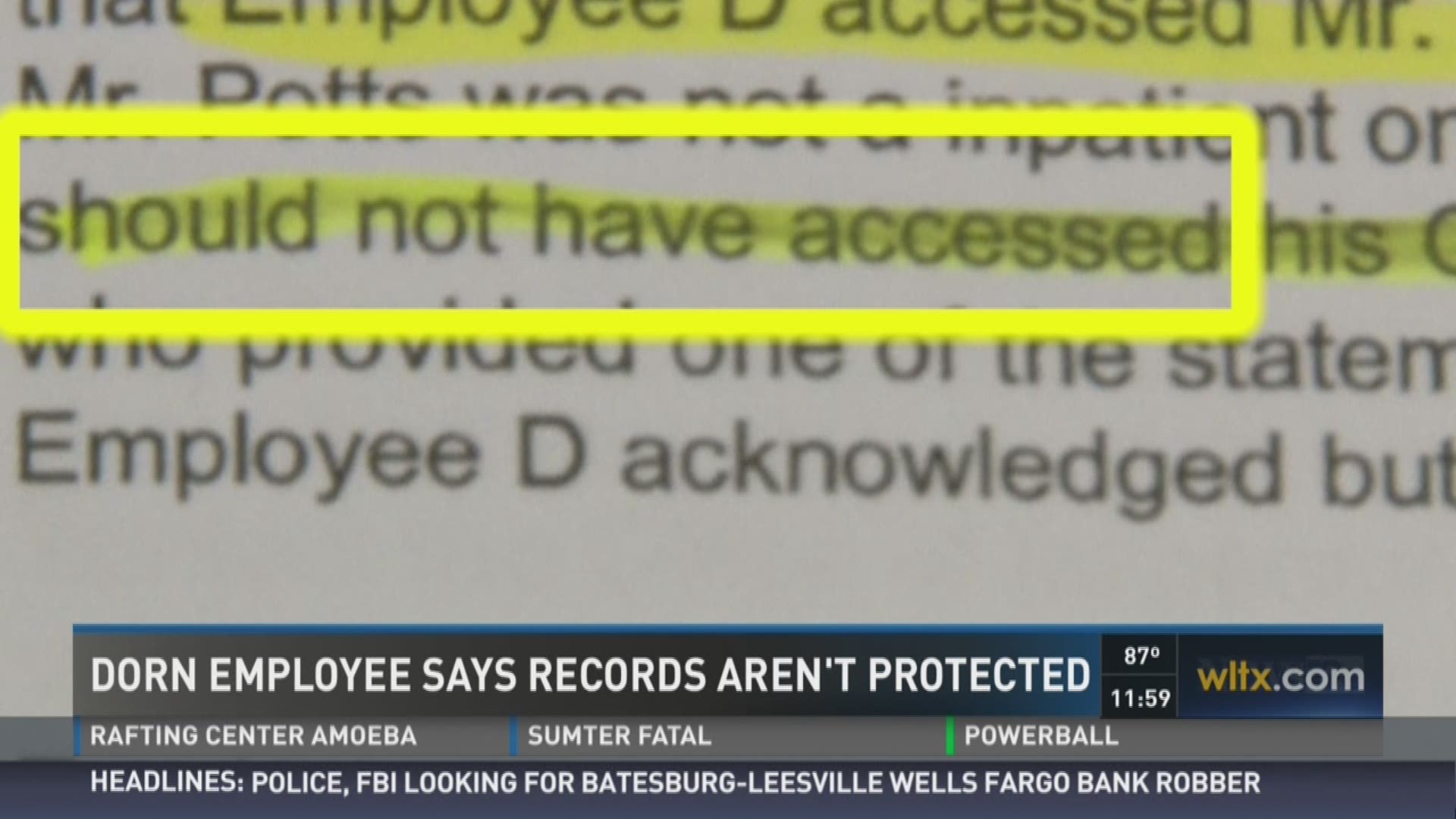 Dorn employee says records aren't protected. 