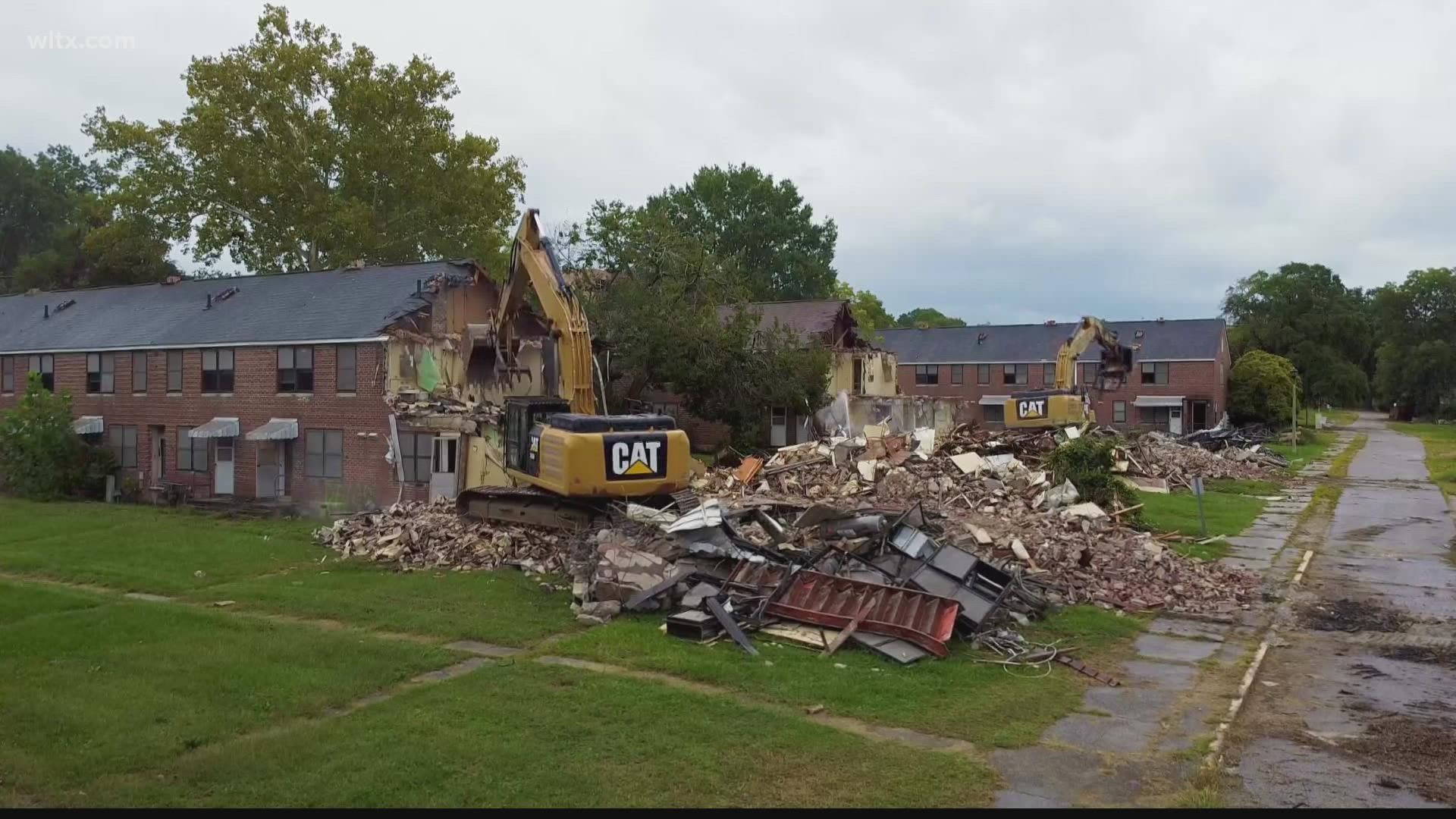 Demolition is underway at the former Allen Benedict Court apartments, this is more than two and a half years after two men died and hundreds were forced to leave.