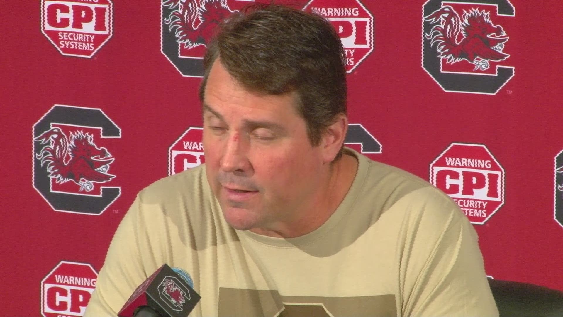 USC head coach Will Muschamp and the Gamecocks will recognize 20 seniors before kicking off against Chattanooga on Saturday night. Muschamp talks about how his team has to improve tackling and being supportive of his son who will be playing for a state ti