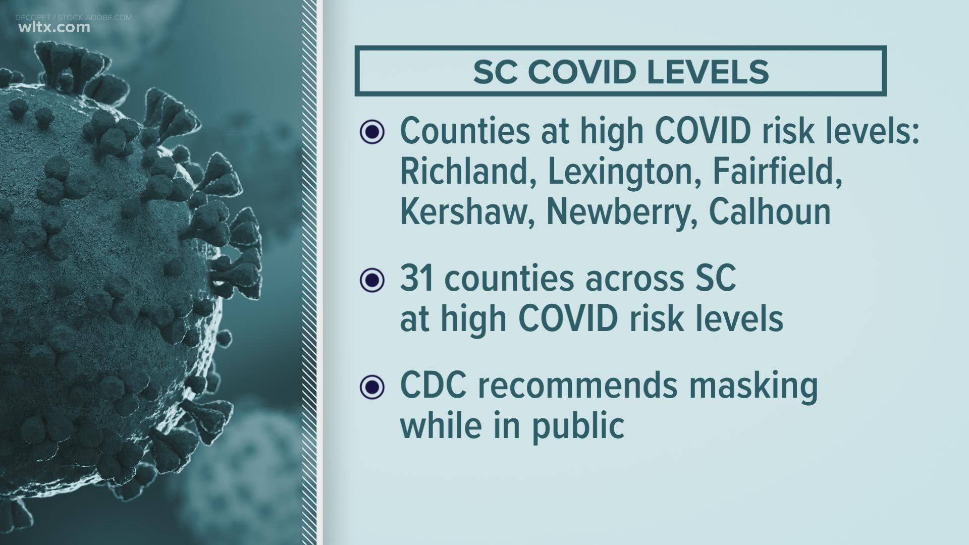 In counties where COVID levels are high, the CDC recommends that you mask up in public, especially while indoors.