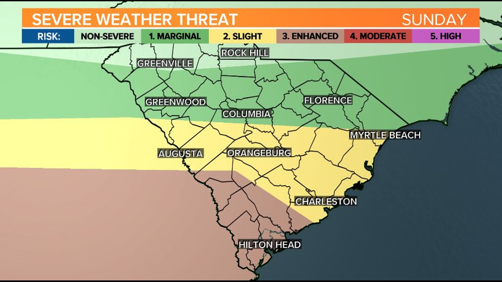 New threat of severe weather in South Carolina this weekend