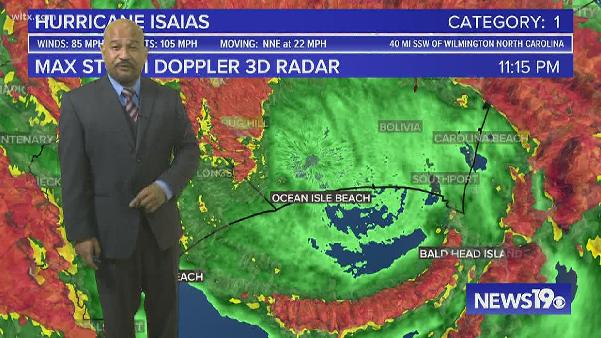 Isaias made landfall in North Carolina around 11:10 p.m., leaving damage and flooding along the Grand Strand along the way.
