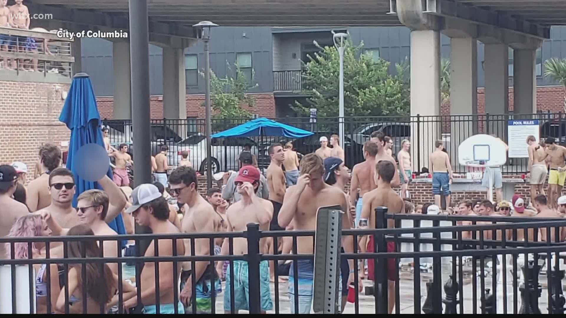 Just days after the city of Columbia passed an ordinance to ban house parties,  hundreds threw a pool party at a local apartment complex.