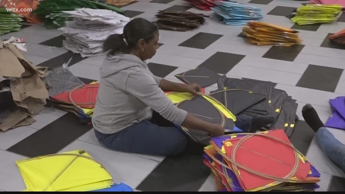 Hindu kite flying festival in the town of Eutawville