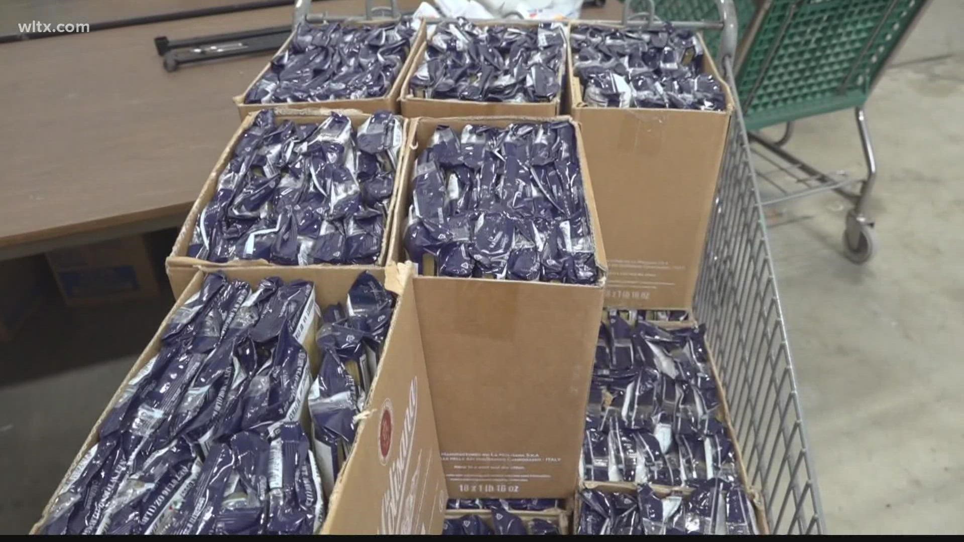 A woman donated 536 pounds of pasta and others have donated as well after much of the pantry's boxed goods were destroyed by moths.