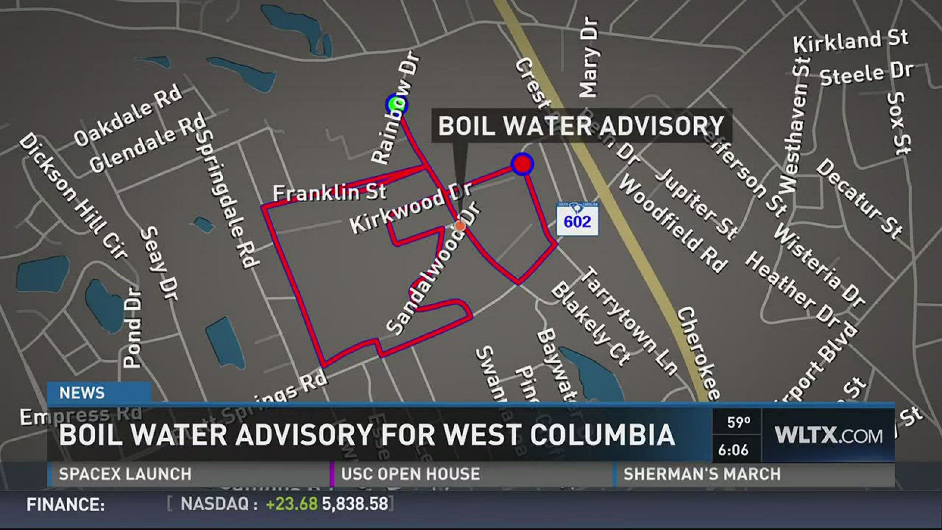 There is a Boil Water Advisory for some customers in West Columbia.