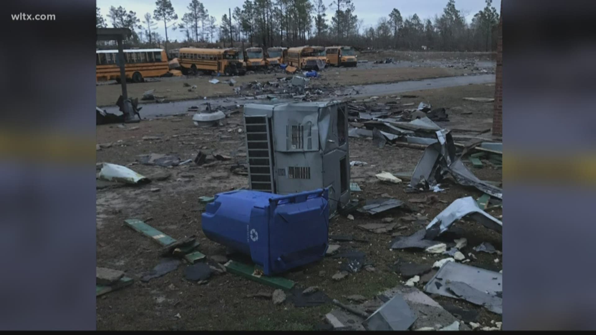 Teams from the school district and National Weather Service will assess damages Sunday