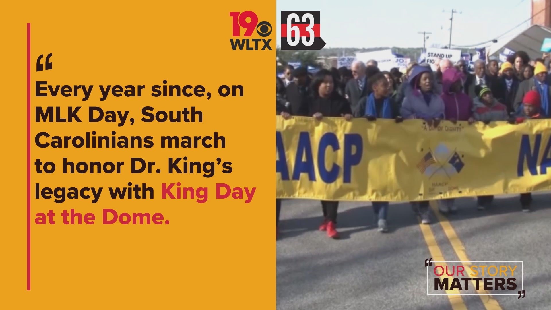 Each year, thousands rally at South Carolina's State House to honor Dr. King and his legacy.