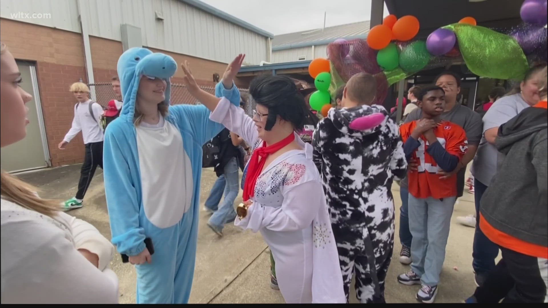 It was a Halloween party at Lugoff-Elgin high school for 60 Special Olympics athletes.