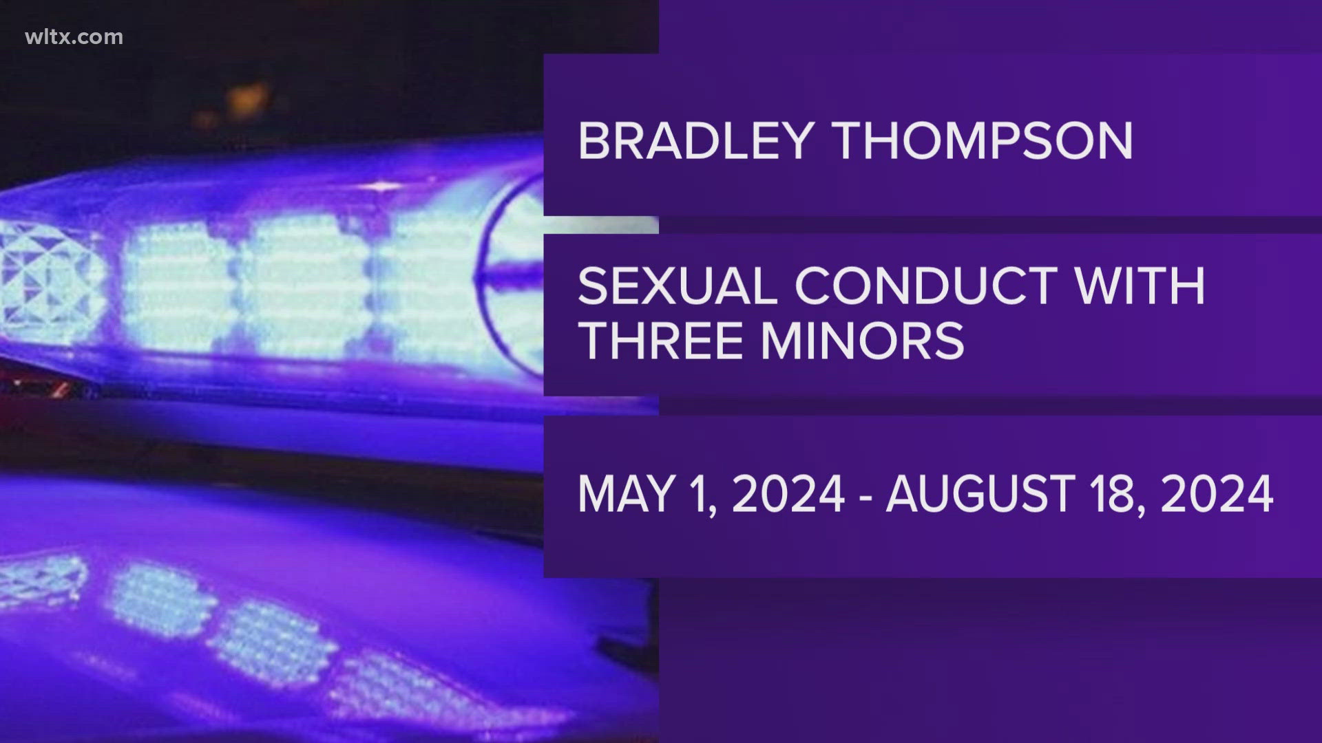 Bradley Thompson, 20, was arrested for criminal sexual conduct with a minor.  He has been denied bond.