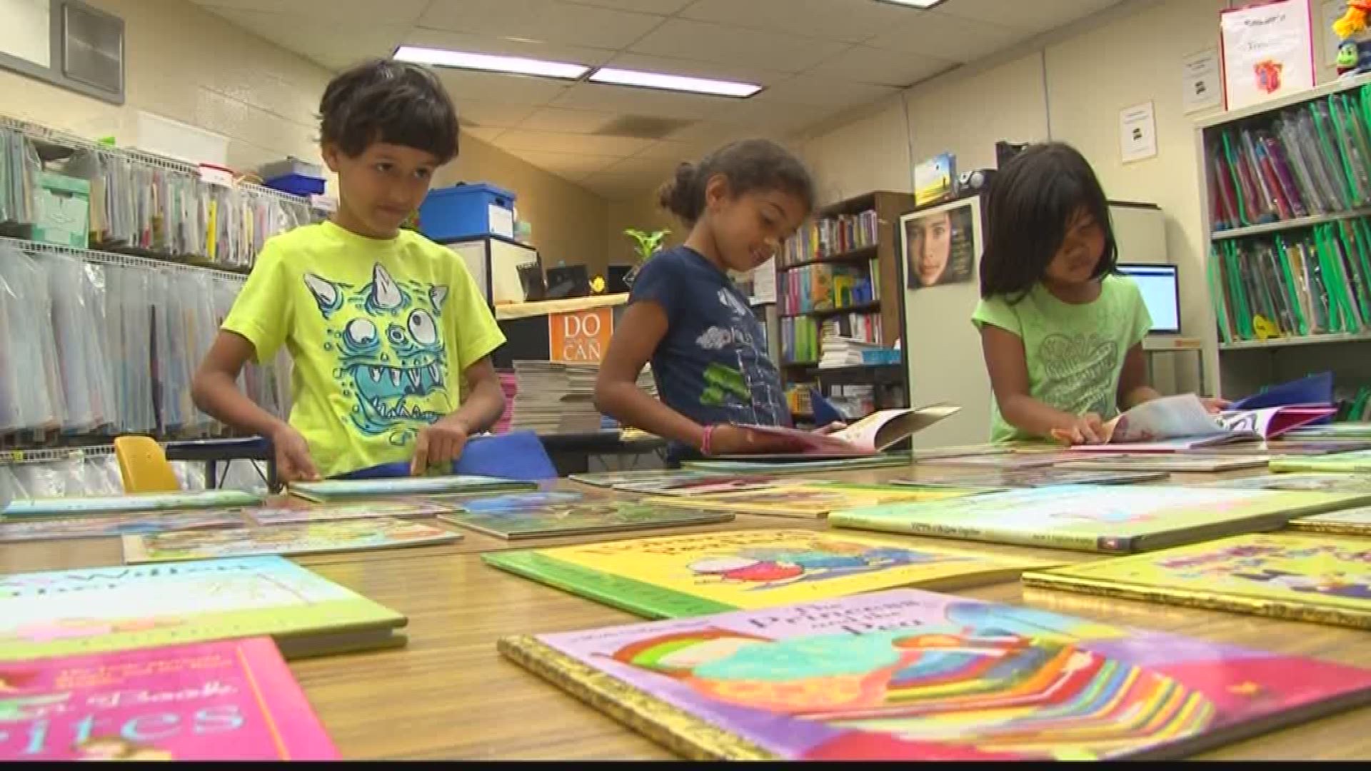Harbison West Elementary school is sending books home with students to keep their brains sharp. 
