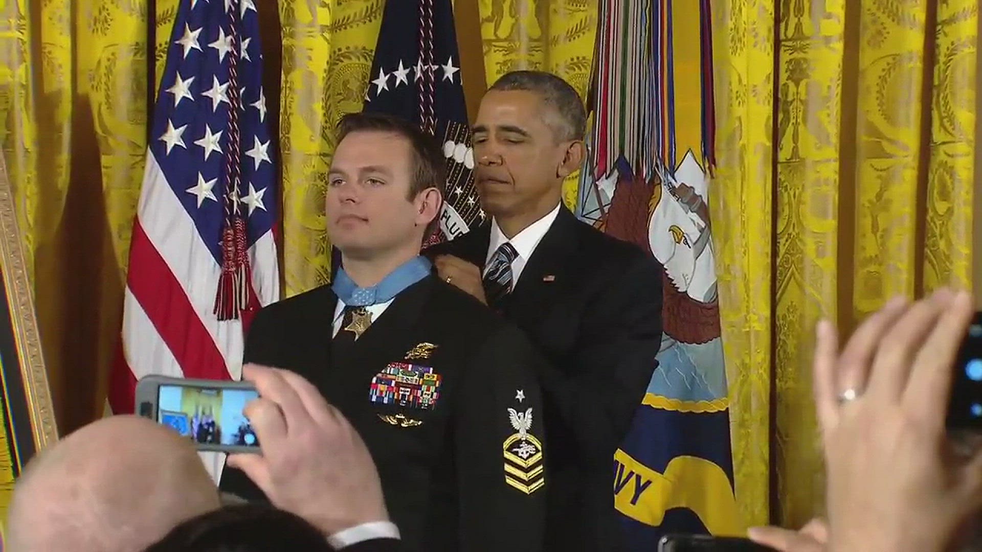 Senior Chief Petty Officer Edward Byers was awarded the Medal of Honor Monday.