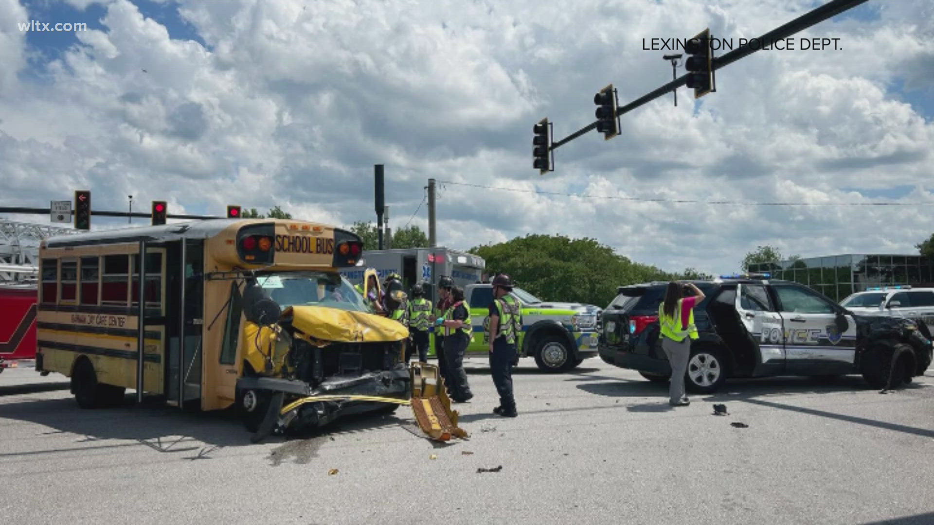 A little after 3pm an after school bus and a Lexington Police car crashed.  Eight students were involved in the crash but no injuries were reported.