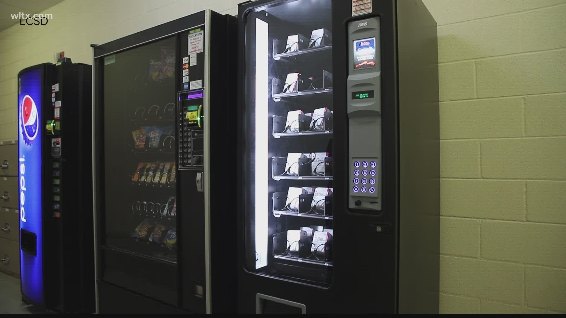 The free vending machine is for former inmates to take with them when they are released.