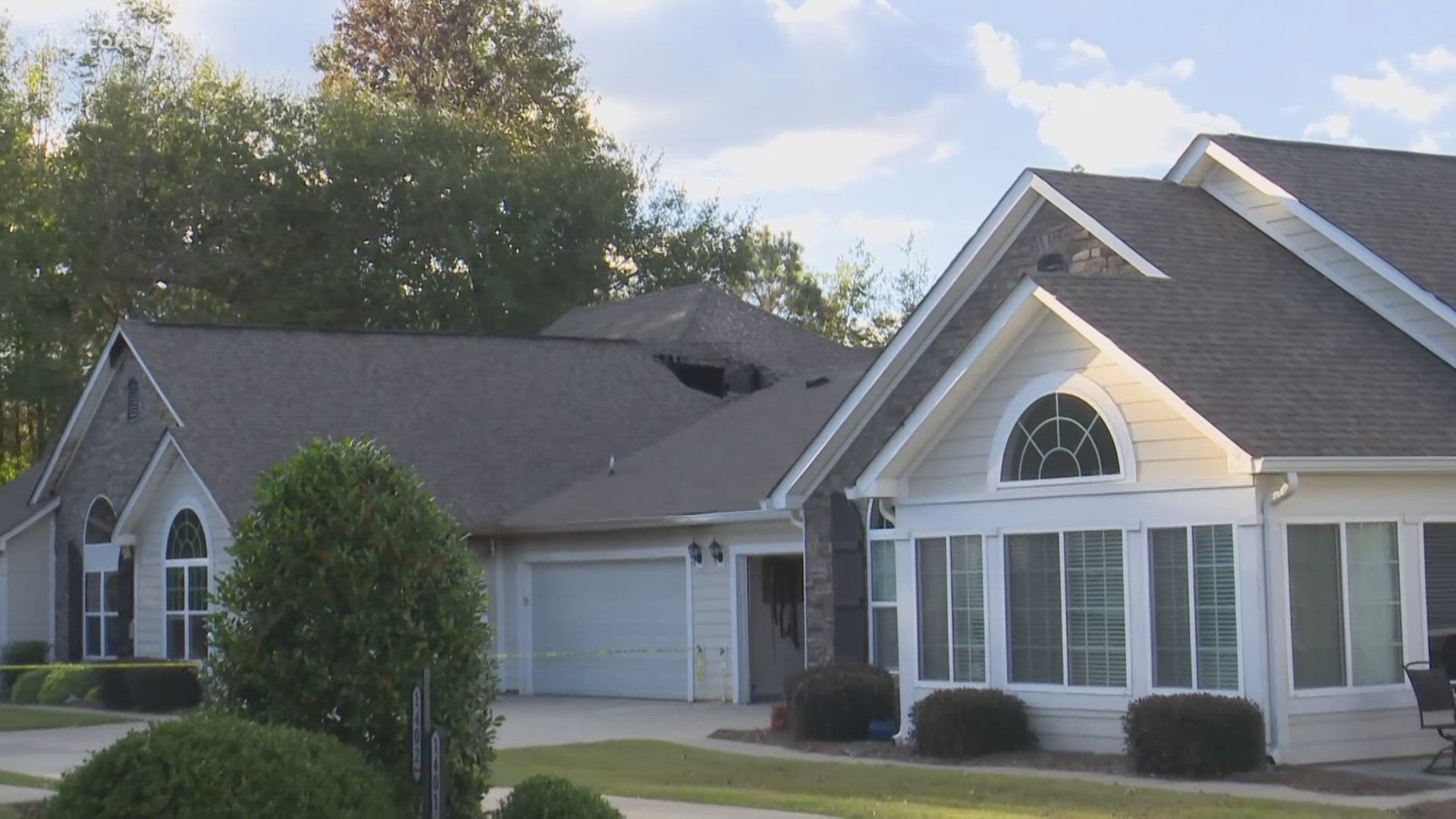 The fire started earlier today and the home was vacant, the house was sold and the new owner was supposed to sign papers today.