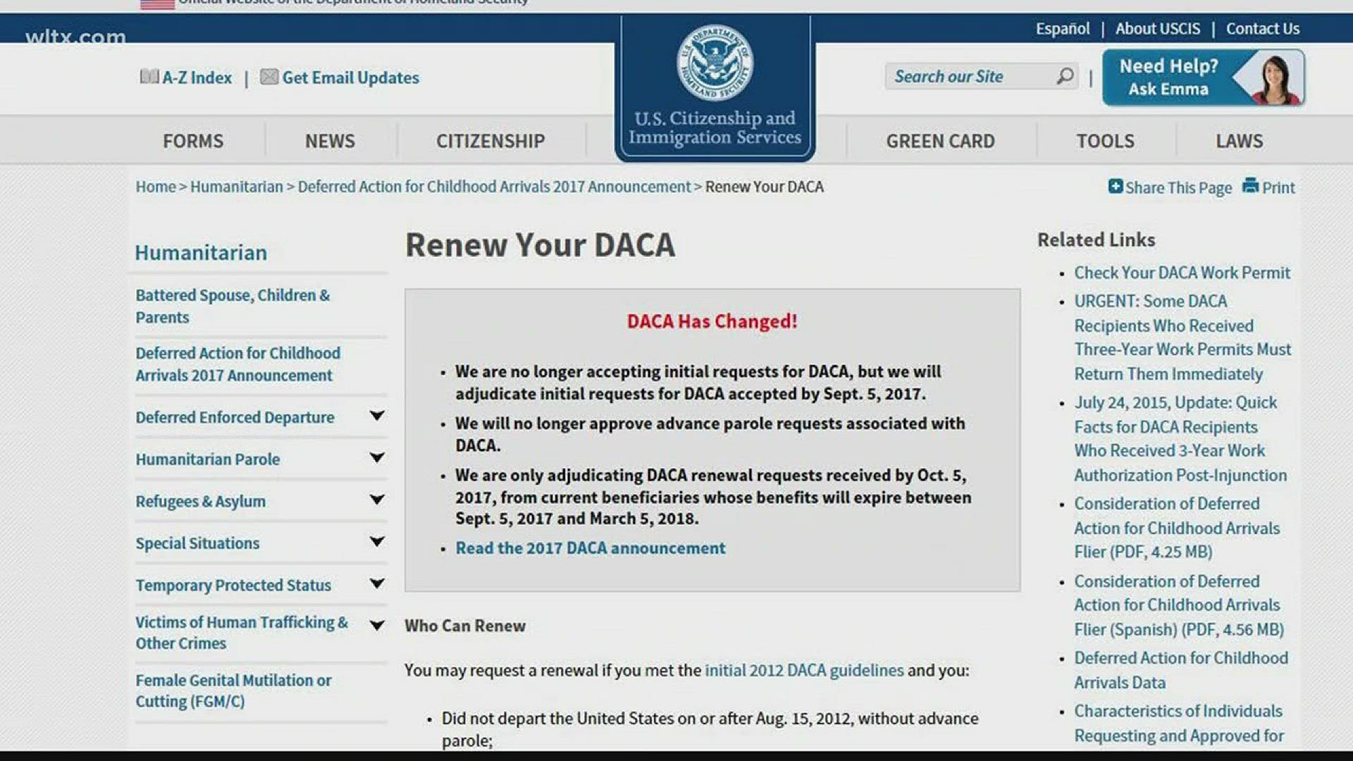 New applicants can be accepted into the DACA program starting Monday, January 15.