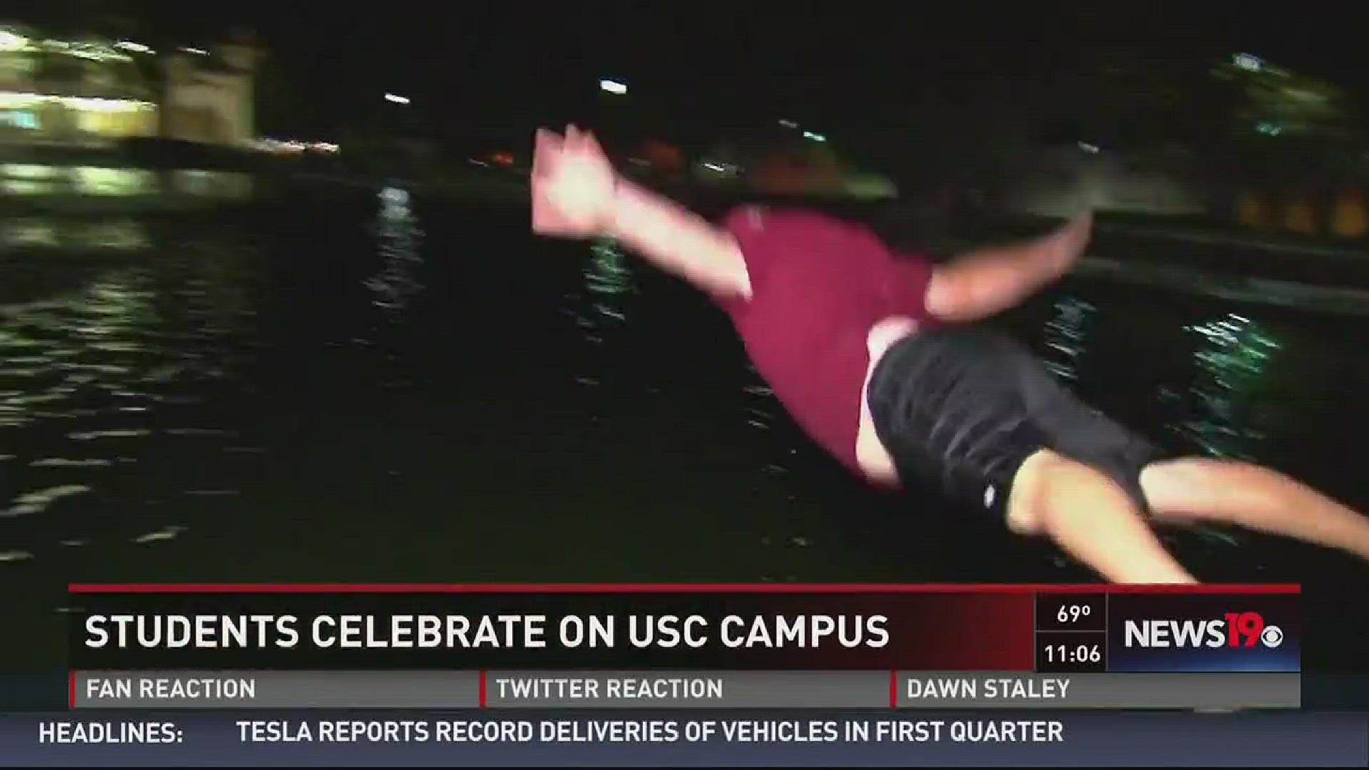 USC students knew where to go to celebrate the National Championship title.