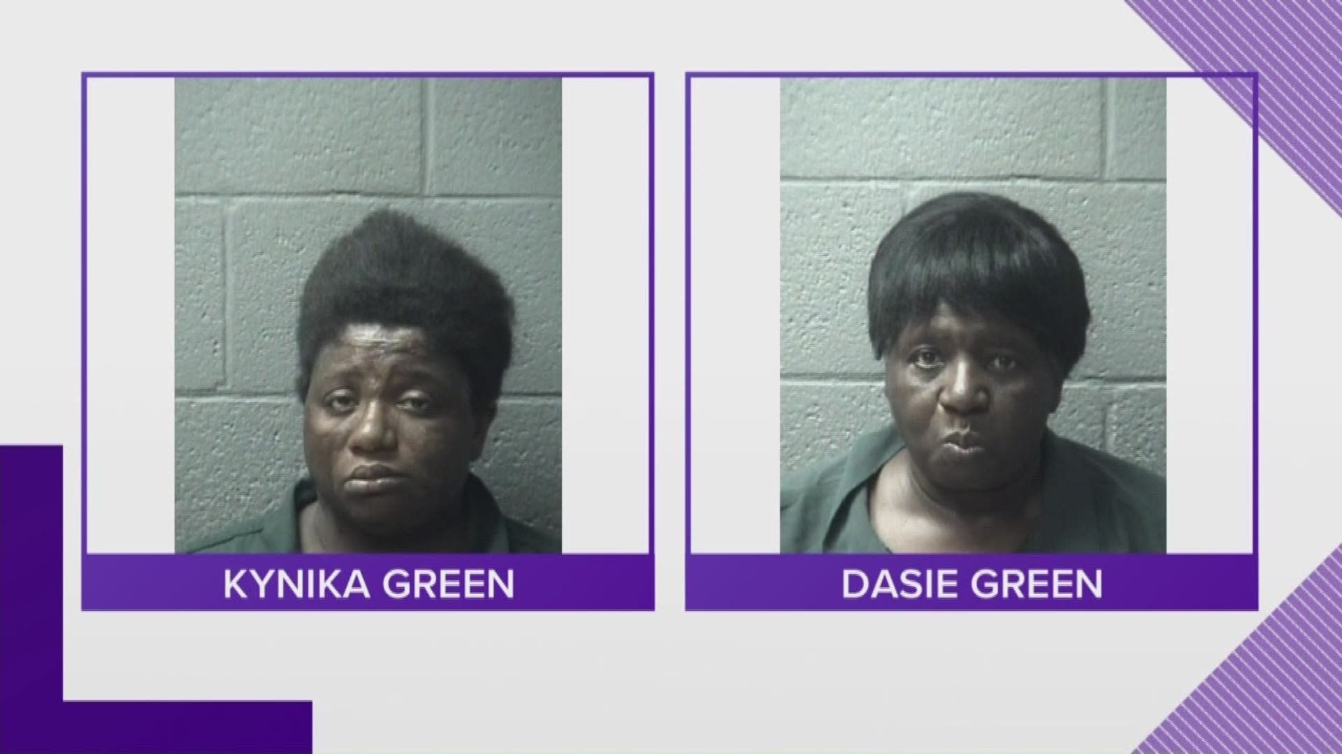 Kynika Green, 32 is charged with murder in the death of her daughter and Dasie Green, 64 is charged with unlawful neglect of a child