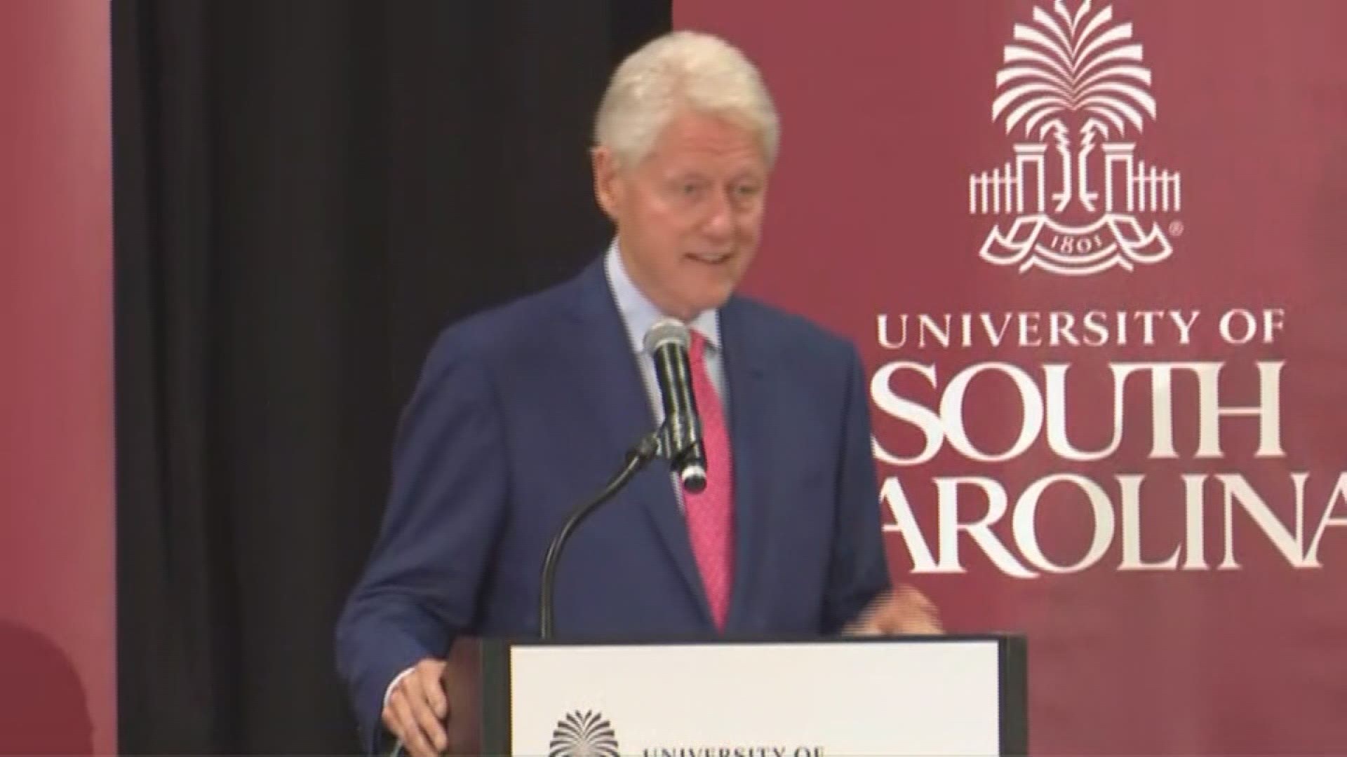 Part two of Former President Bill Clinton's remarks at the University of South Carolina as the school unveils the collections of former Governor Dick Riley.