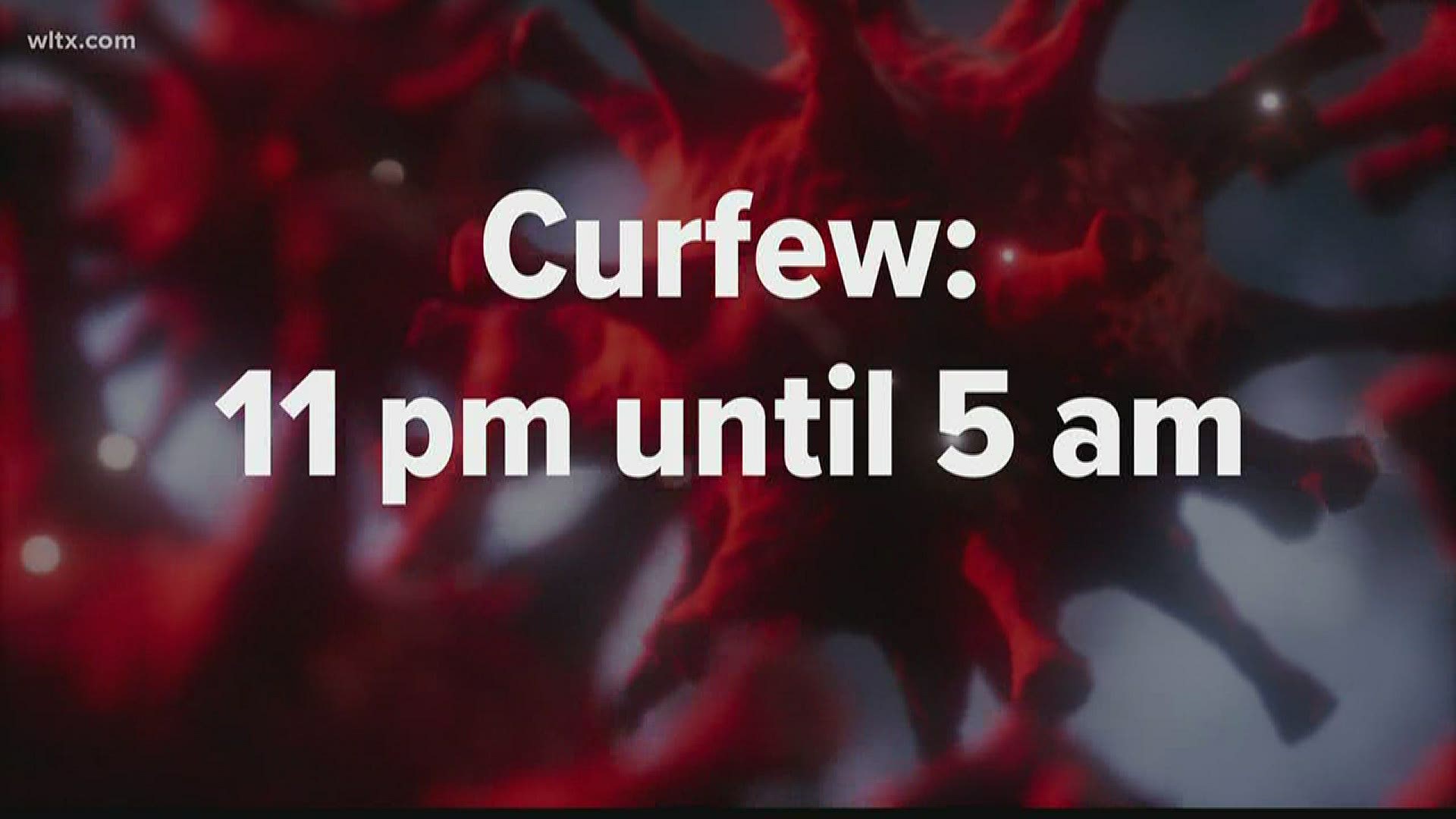 The curfew begins tonight at 11pm