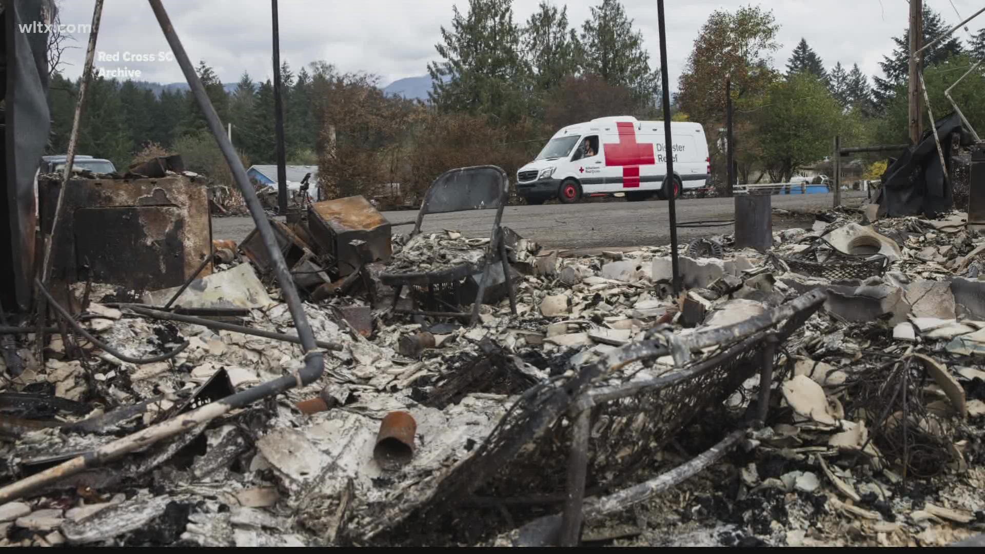 For many forced to evacuate their homes due to the California wildfires, shelters are on standby. Red Cross SC volunteers are there to help coordinate these efforts.