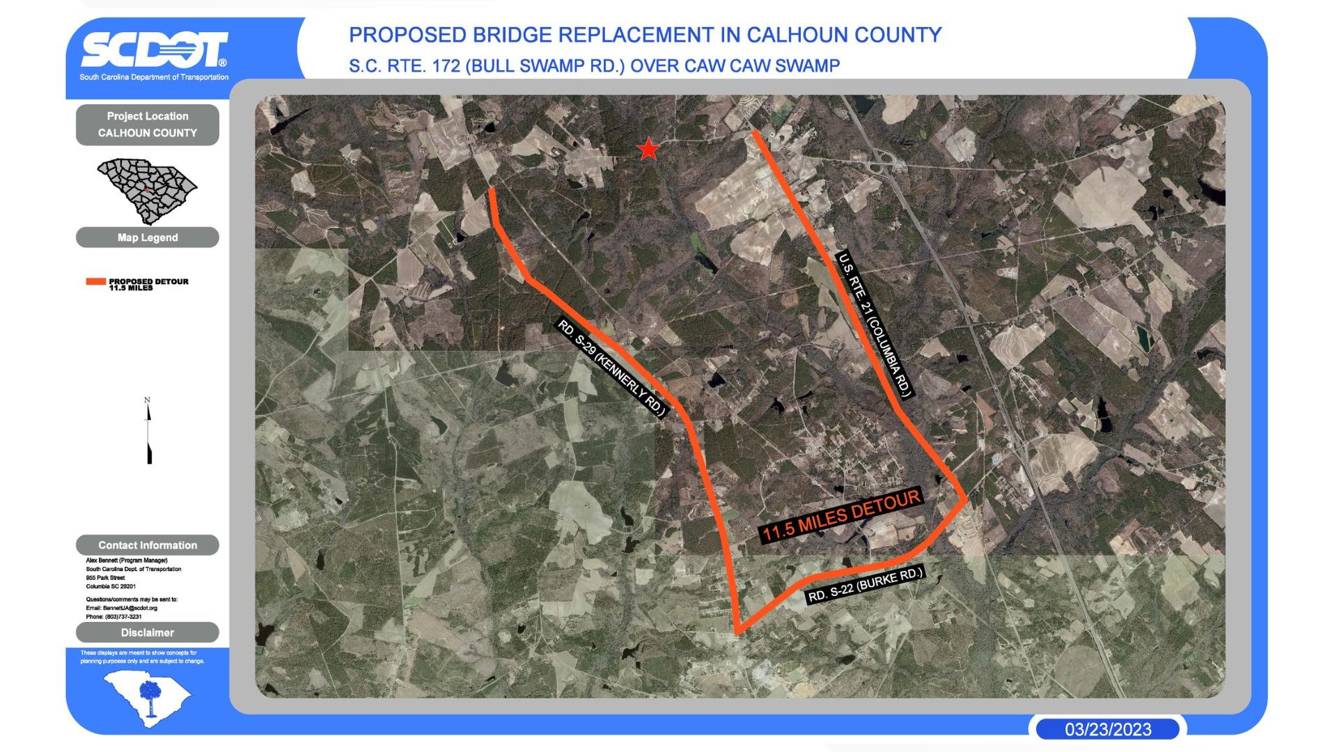 SCDOT to close Bull Swamp Road bridge for year-long bridge work | wltx.com