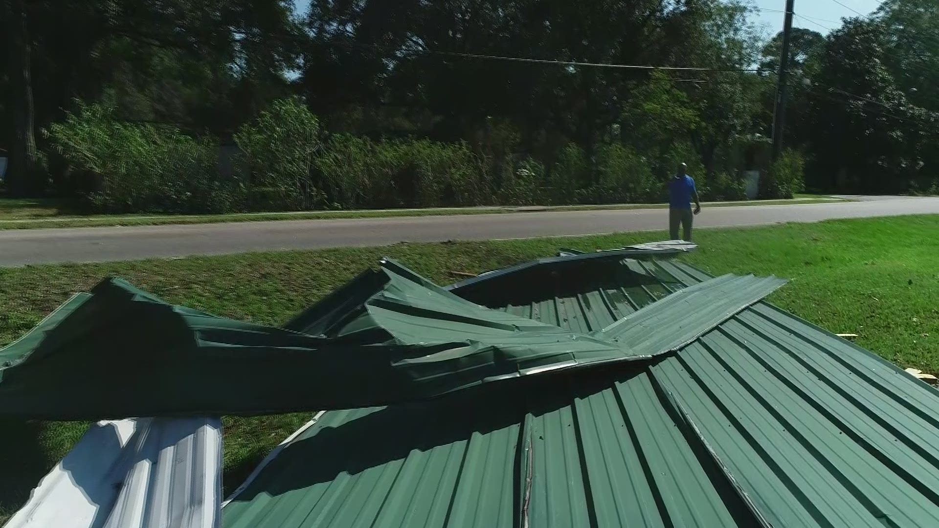 A James Island church is cleaning up after part of their roof was blown off by Hurricane Dorian.