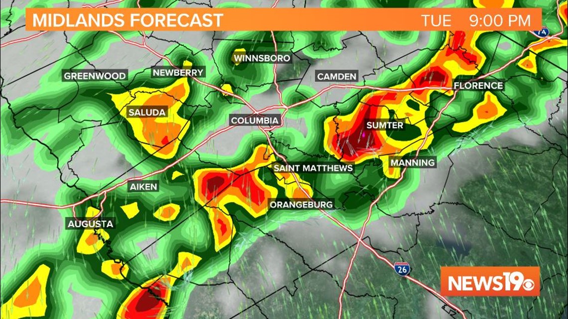 Strong storms forecast across Midlands Tuesday afternoon | wltx.com