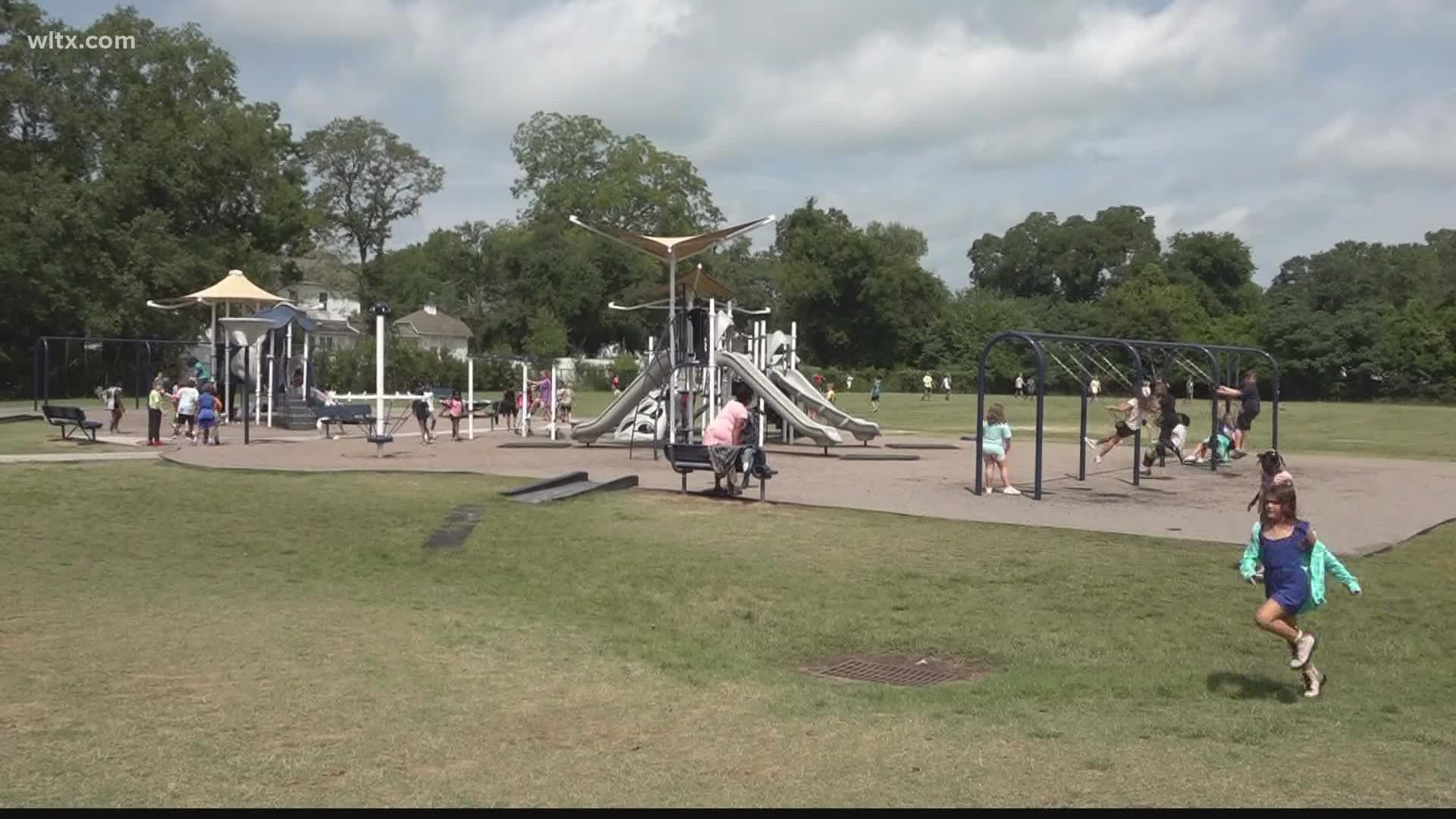 The county is opening up parking lots and playgrounds to get the families to come and play.