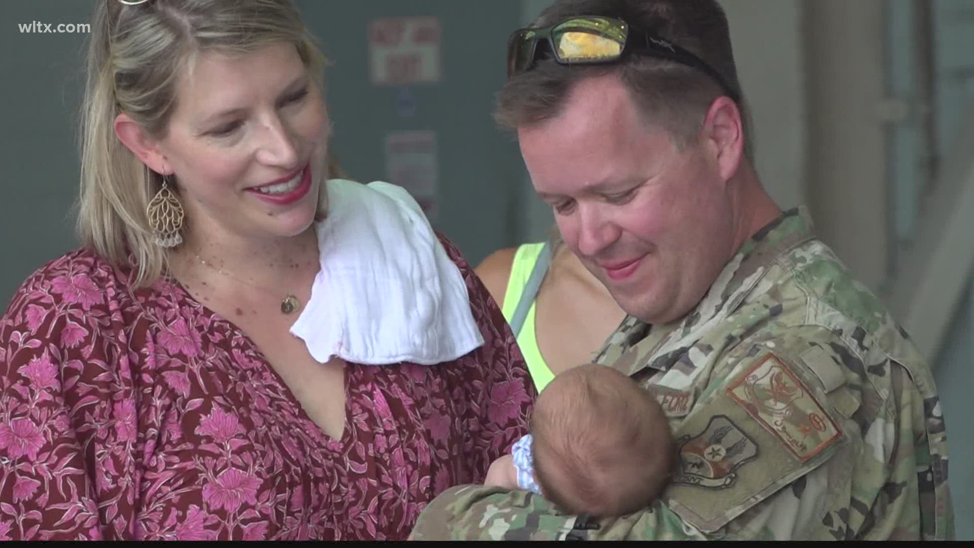 Grady Patterson was overseas for over 3 months missing the birth of his third child.