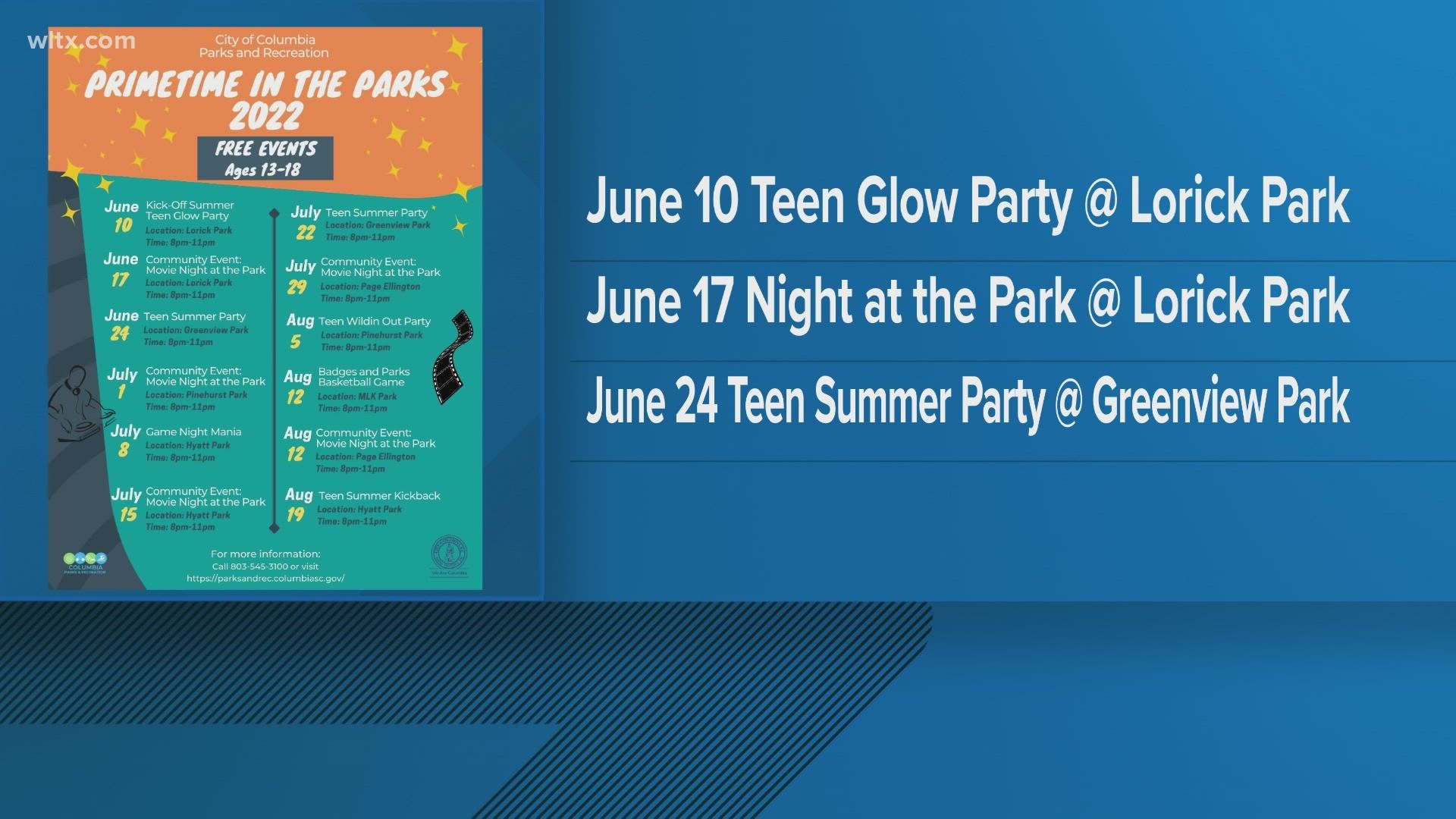 June 10th is the first night and it kicks off with a glow party at Lorick Park.