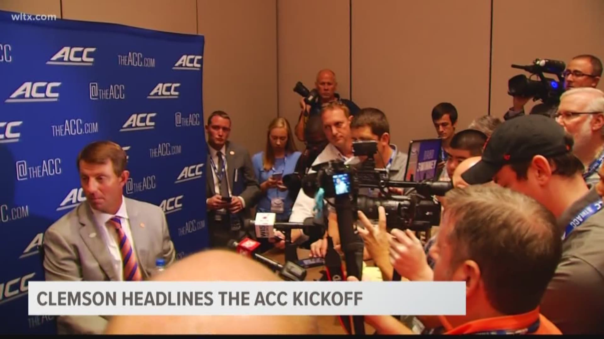 Until someone knocks them off their perch, Clemson is on top of the ACC football mountain. The Tigers drew plenty of attention at the league's preseason media event in Charlotte