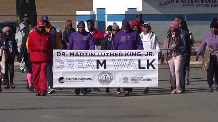 'It blew my mind to be honest': Hundreds of Sumter residents unite for annual Martin Luther King Jr. Dream Walk