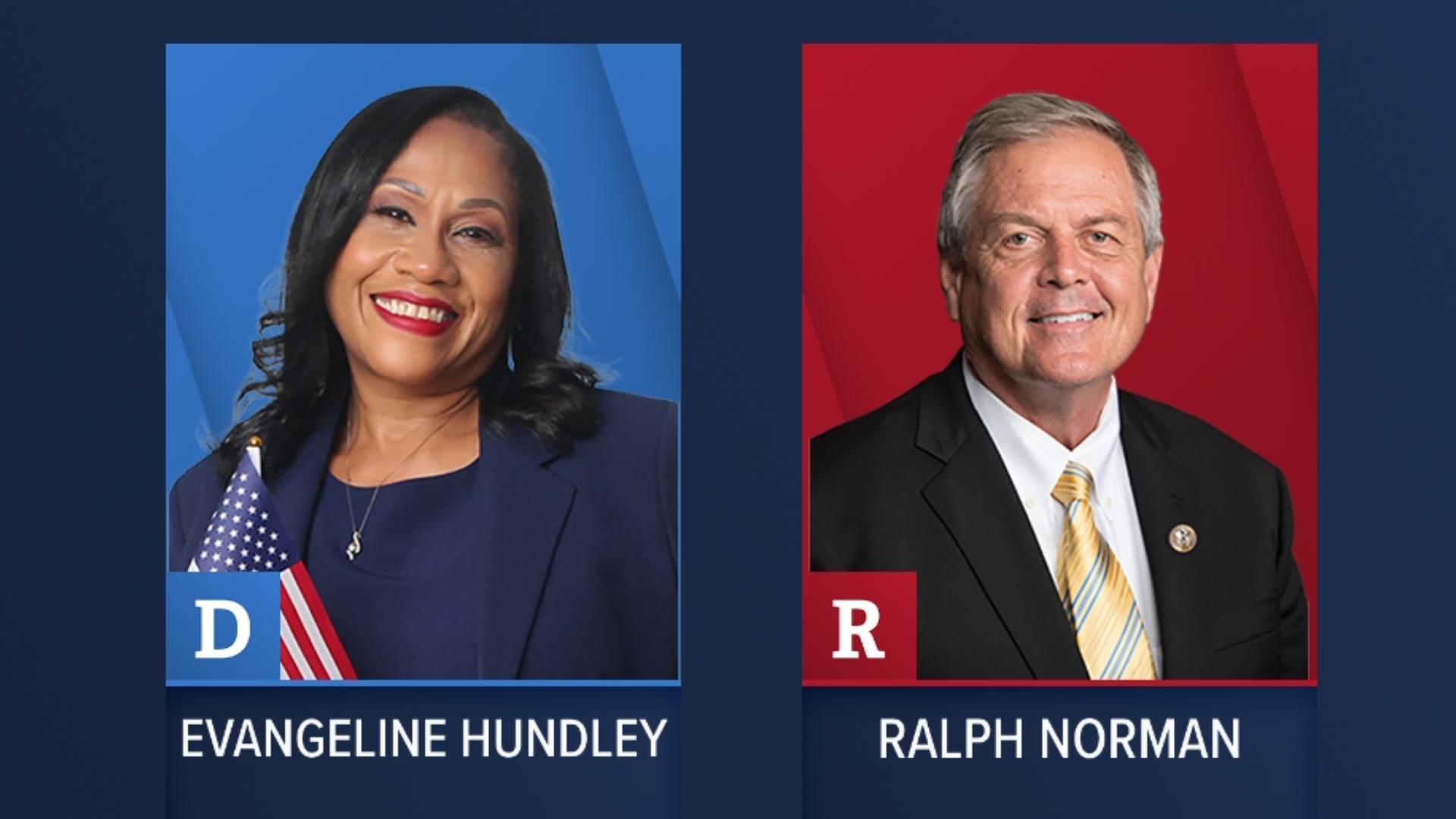 Incumbent Ralph Norman faces Evangeline Hundley for the 5th District Congressional race.