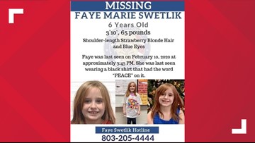 FBI Joins Search For Faye Swetlik, Missing South Carolina Girl | Wltx.com