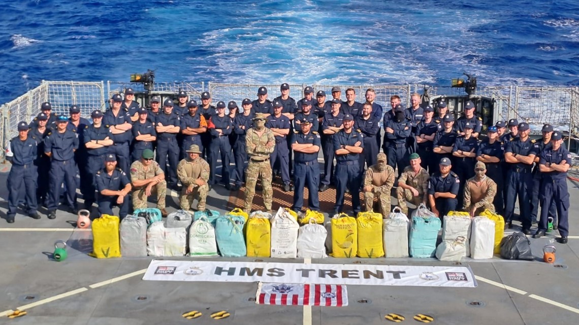 British warship, U.S. aircraft seize 6,000 pounds of cocaine | wltx.com